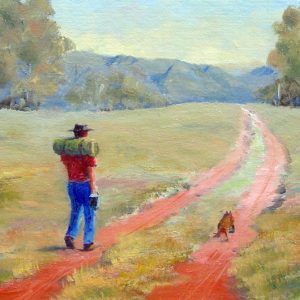 Aussie Swagman on the Wallaby