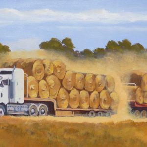 Hay Bales on B-Double Truck