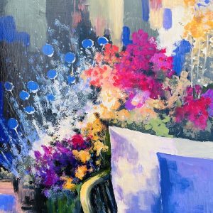 Patio Seat and Flowers