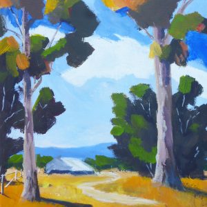 Shearing Shed and Gum Trees - contemporary style