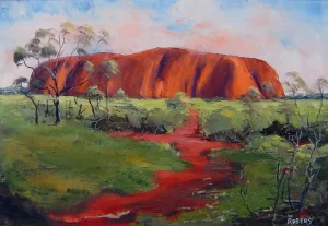 painting of Uluru 28x40