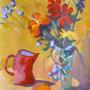 Vase, Jug and Orange No 2