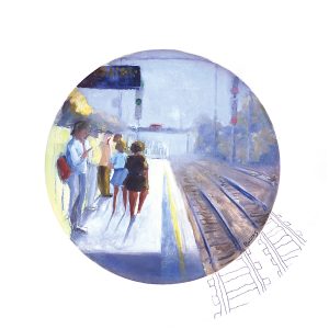 Waiting for the 8.05 at Sutherland Railway Station